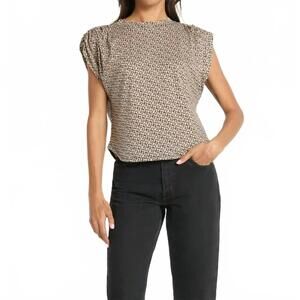 NEW NATION LTD frankie luxe tee in ditsy floral butterscotch